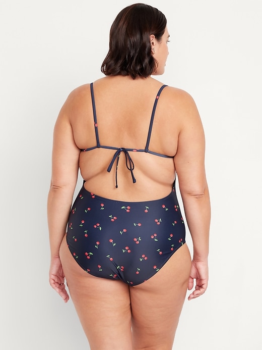 Image number 8 showing, Matte Cutout Back One-Piece Swimsuit