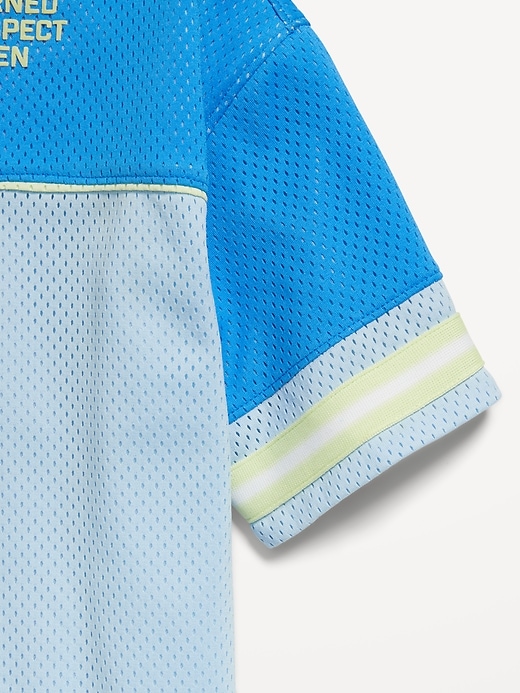 Image number 6 showing, Oversized Color-Block Mesh Graphic T-Shirt for Boys