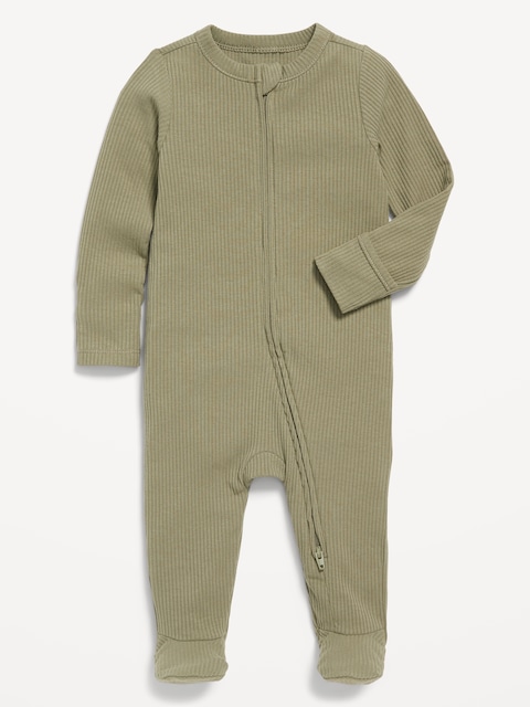 Unisex Sleep & Play 2-Way-Zip Footed One-Piece for Baby
