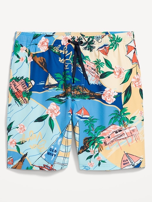 Image number 3 showing, Printed Swim Trunks -- 7-inch inseam