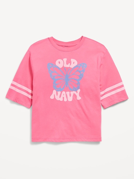 View large product image 1 of 1. Oversized Short-Sleeve Graphic T-Shirt for Girls