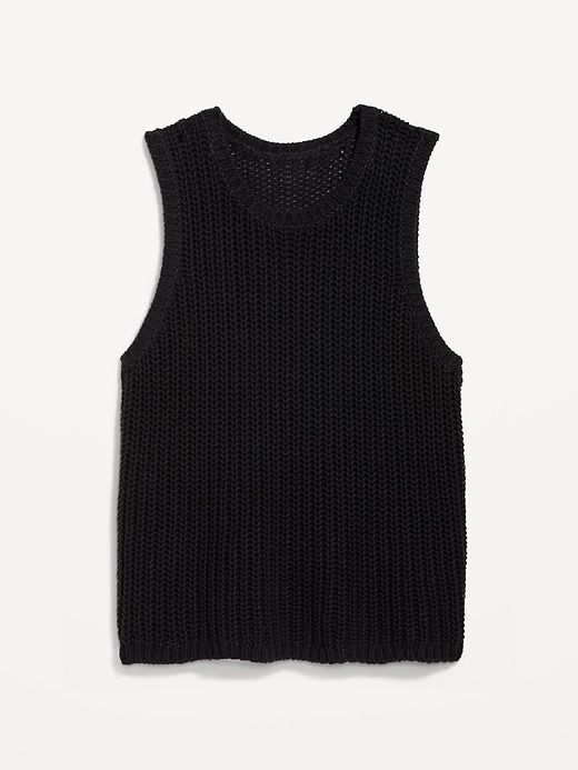 Image number 4 showing, Sleeveless Open-Stitch Sweater