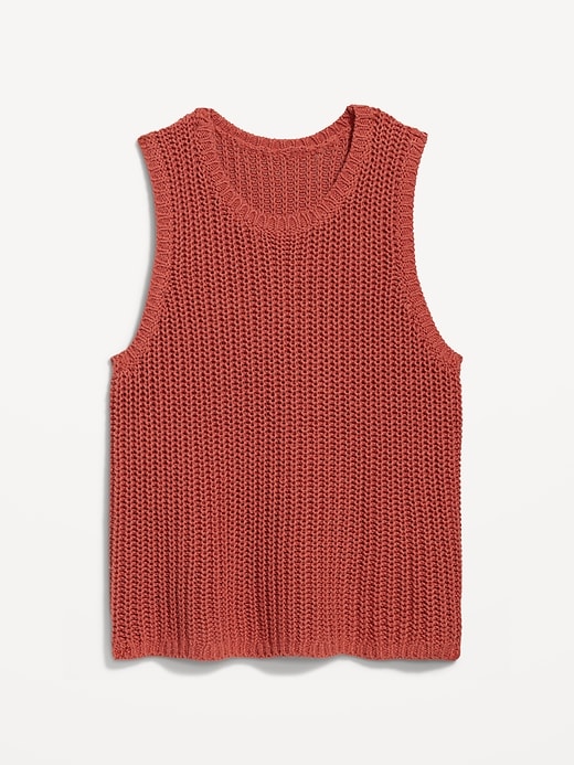 Image number 4 showing, Sleeveless Open-Stitch Sweater