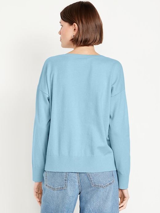 Image number 2 showing, SoSoft Lite Loose V-Neck Sweater