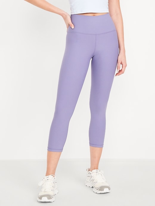 Image number 1 showing, High-Waisted PowerSoft Crop Leggings