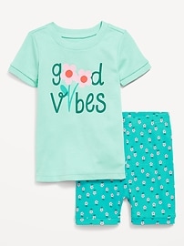 L'image numéro 1 présente Pyjama ajusté à imprimé pour tout-petit et bébé