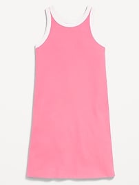 View large product image 3 of 4. Printed Fitted Sleeveless Dress for Girls