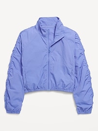 View large product image 3 of 3. Loose Ruched-Sleeve Jacket for Girls