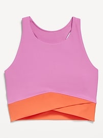 View large product image 3 of 6. PowerSoft Crossover Longline Sports Bra for Girls