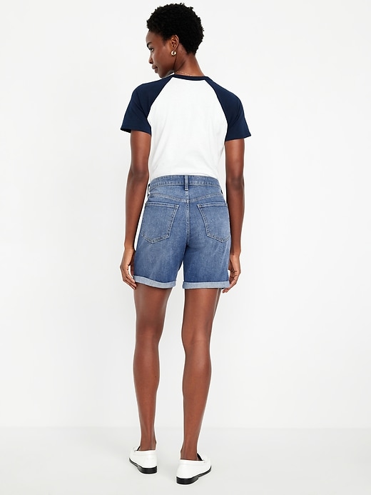 Image number 3 showing, High-Waisted Wow Jean Shorts -- 7-inch inseam