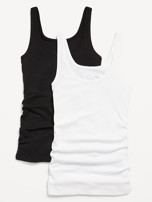 View large product image 1 of 1. Maternity First Layer Rib-Knit Tank Top 2-Pack