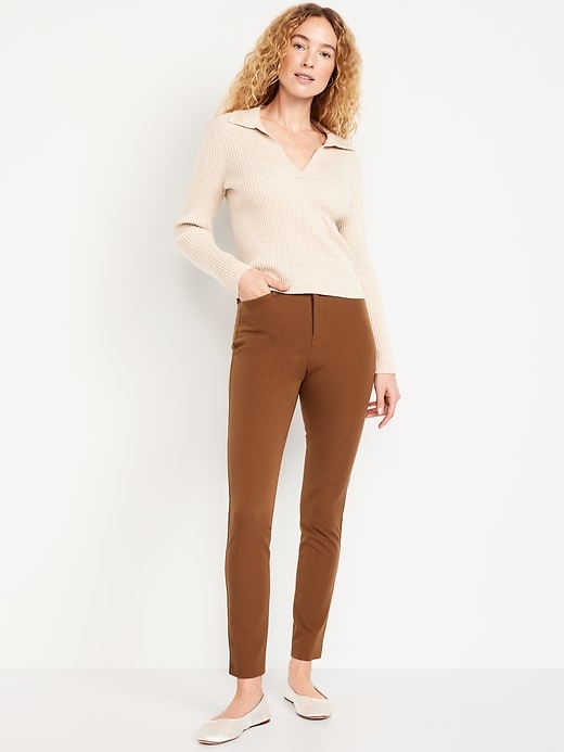 Image number 1 showing, High-Waisted Pixie Skinny Ankle Pants