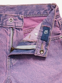 View large product image 5 of 5. High-Waisted Frayed-Hem Jean Shorts for Girls