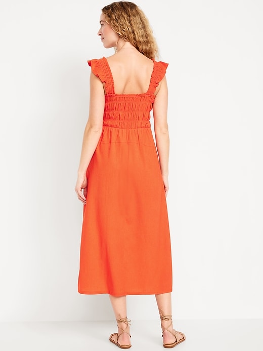 Image number 2 showing, Fit & Flare Smocked Midi Dress