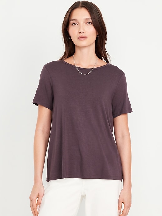 Image number 1 showing, Luxe Crew-Neck T-Shirt