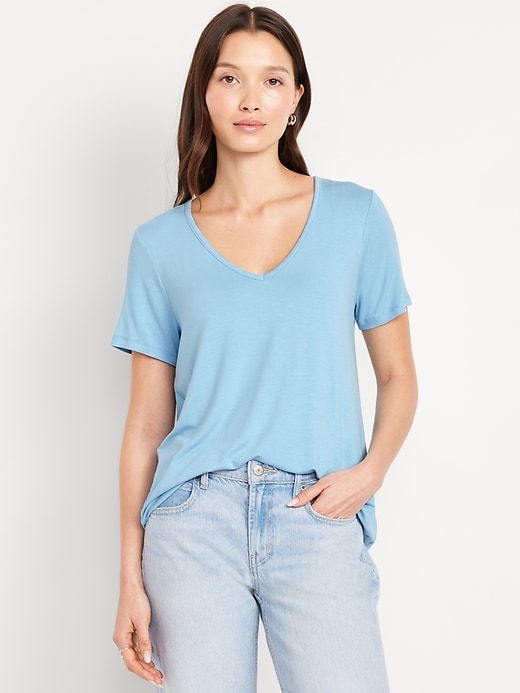 Image number 1 showing, Luxe V-Neck T-Shirt