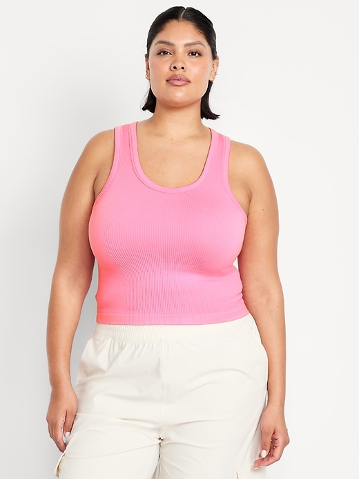 Image number 7 showing, Fitted Seamless Ribbed Tank Top