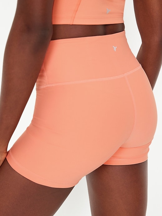 Image number 3 showing, High-Waisted PowerSoft Biker Shorts -- 4-inch inseam