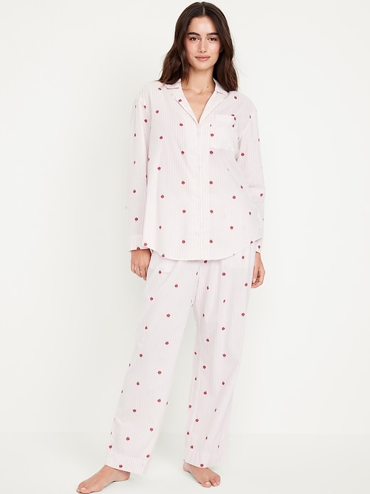 Image number 1 showing, Poplin Pajama Pant Set