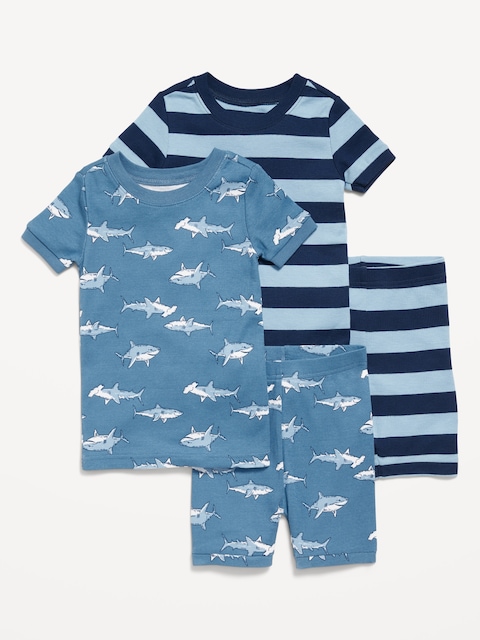 Snug-Fit Graphic Pajama 4-Piece Set for Toddler & Baby
