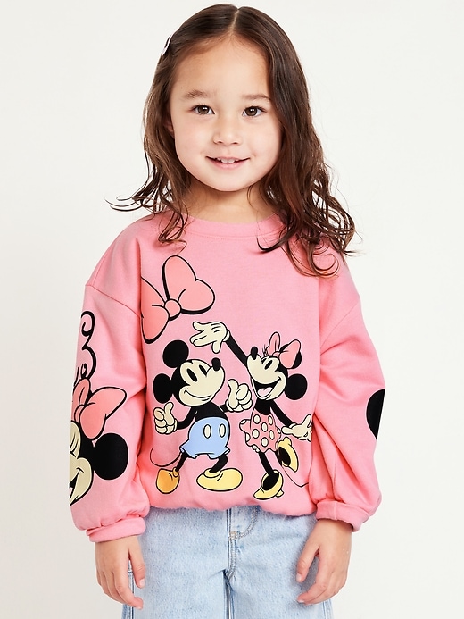 View large product image 1 of 2. Disney© Minnie Mouse Graphic Sweatshirt for Toddler Girls