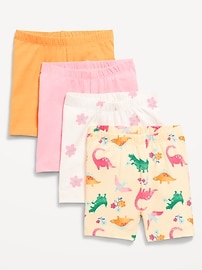 Image number 1 showing, 4-Pack Jersey-Knit Biker Shorts for Toddler Girls