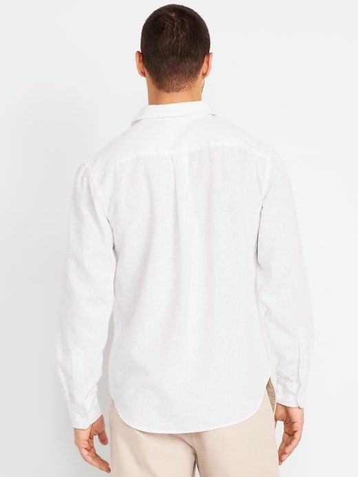 Image number 2 showing, Linen-Blend Pocket Shirt