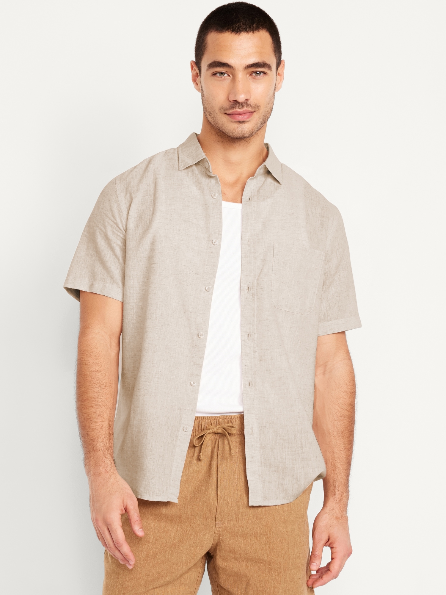 Classic Fit Everyday Linen-Blend Shirt