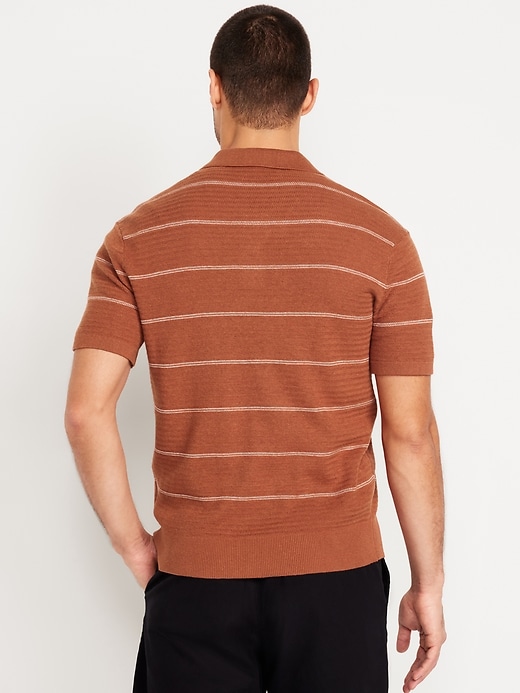 Image number 6 showing, Short-Sleeve Cable-Knit Polo