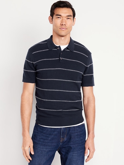 Image number 1 showing, Short-Sleeve Striped Polo