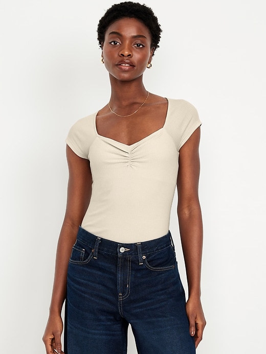 Image number 1 showing, Double-Layer Cinched Bodysuit