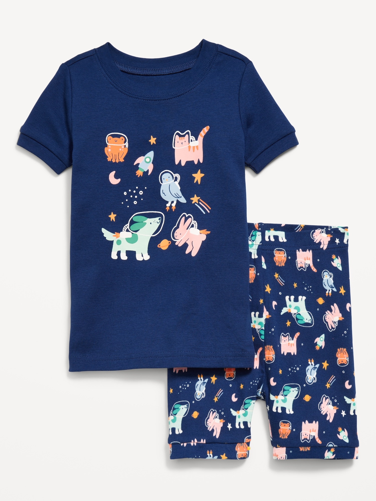 Snug-Fit Graphic Pajama Set for Toddler & Baby