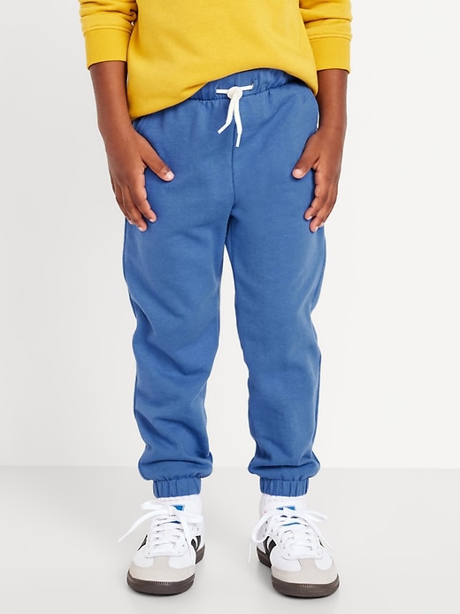 Voir une image plus grande du produit 1 de 3. Pantalon de jogging en coton ouaté à ourlet cintré pour tout-petit garçon