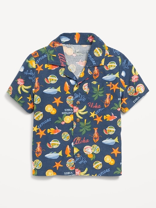 View large product image 1 of 1. Short-Sleeve Pocket Shirt for Toddler Boys