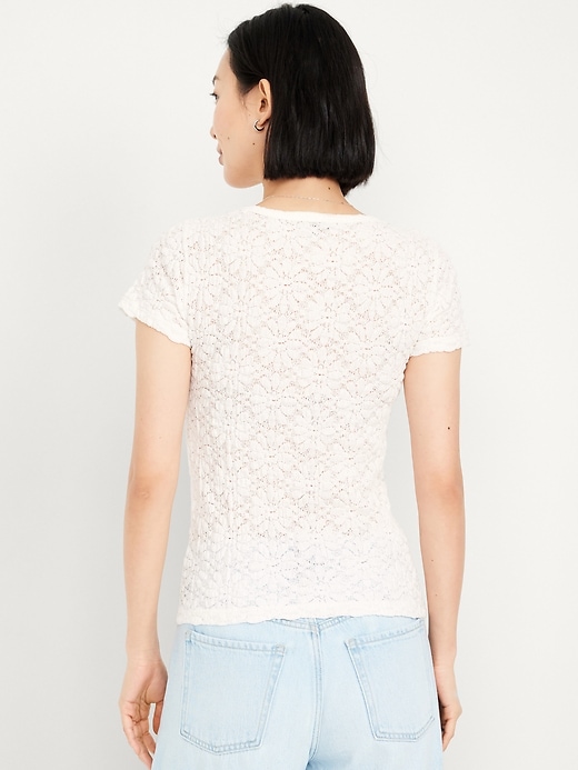 Image number 2 showing, Lace Crew-Neck Top