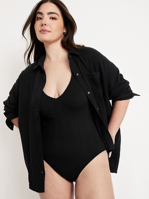 Image number 3 showing, Ribbed One-Piece Swimsuit