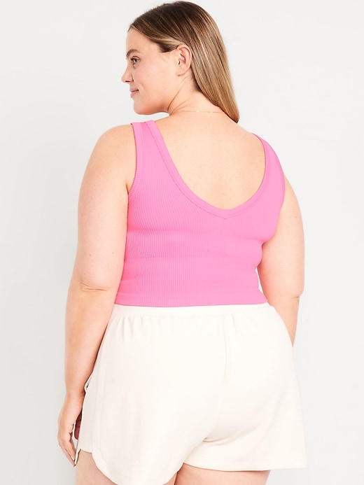 Image number 8 showing, Seamless Rib V-Neck Tank