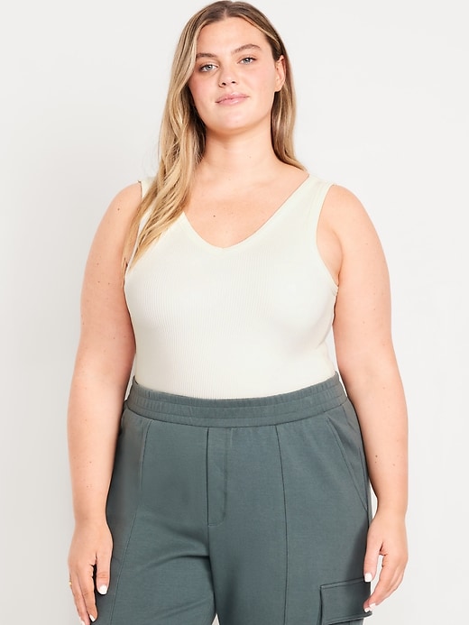 Image number 7 showing, Exhale V-Neck Rib Tank