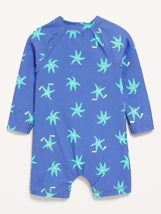 View large product image 2 of 2. Long-Sleeve Rashguard One-Piece Swimsuit for Baby