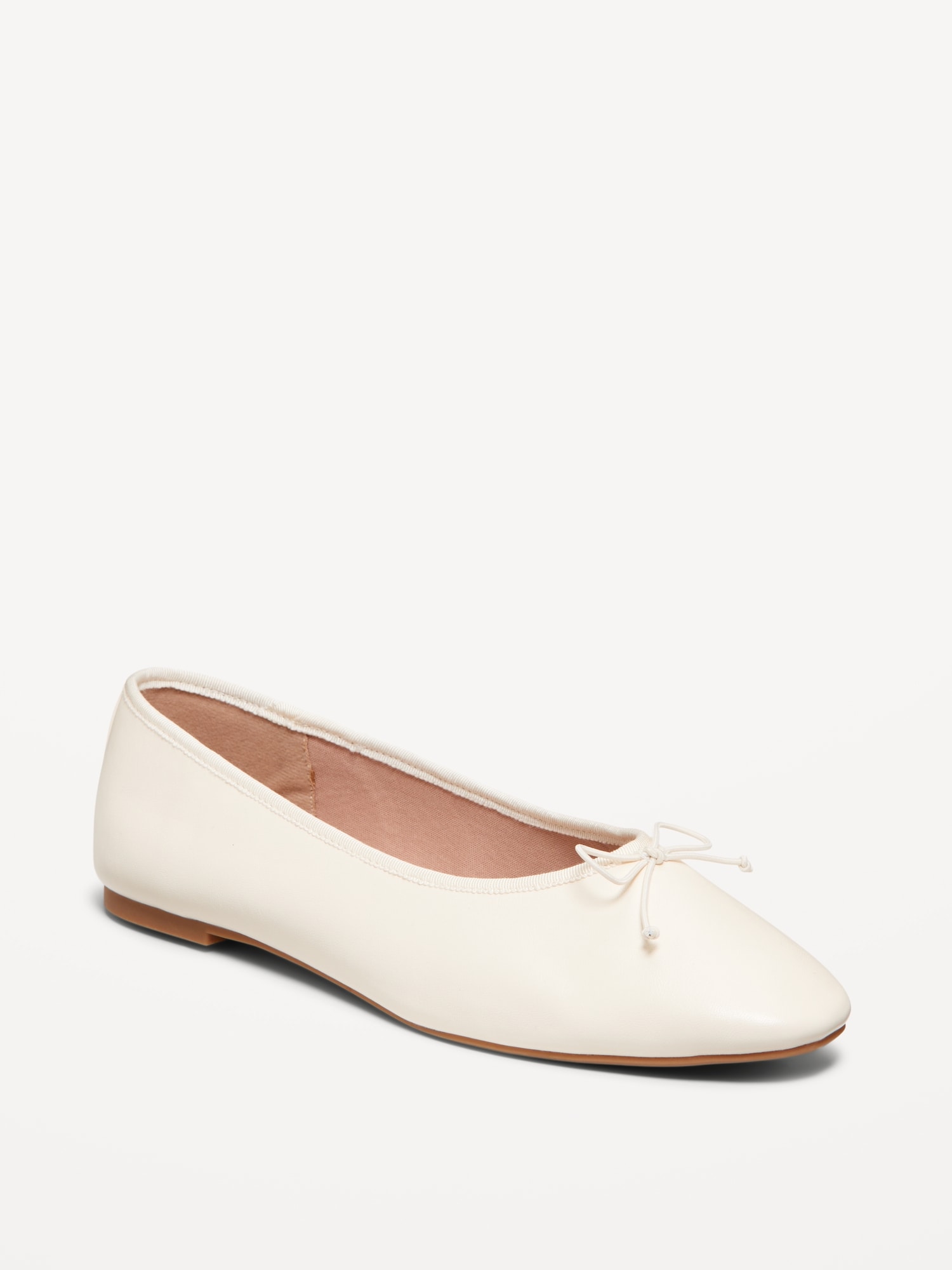 Faux-Leather Ballet Flats