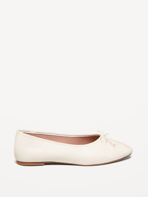 Image number 3 showing, Faux-Leather Ballet Flats