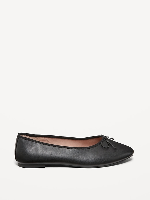 Image number 4 showing, Faux-Leather Ballet Flats