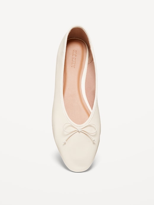 Image number 5 showing, Faux-Leather Ballet Flats