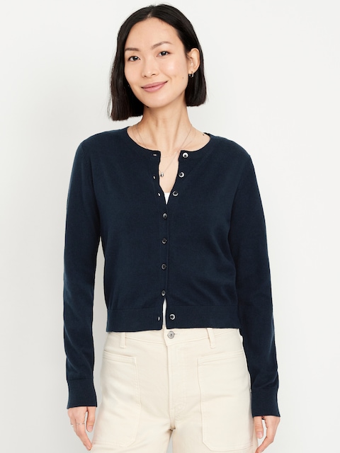 Cardigan court SoSoft léger - Bleu