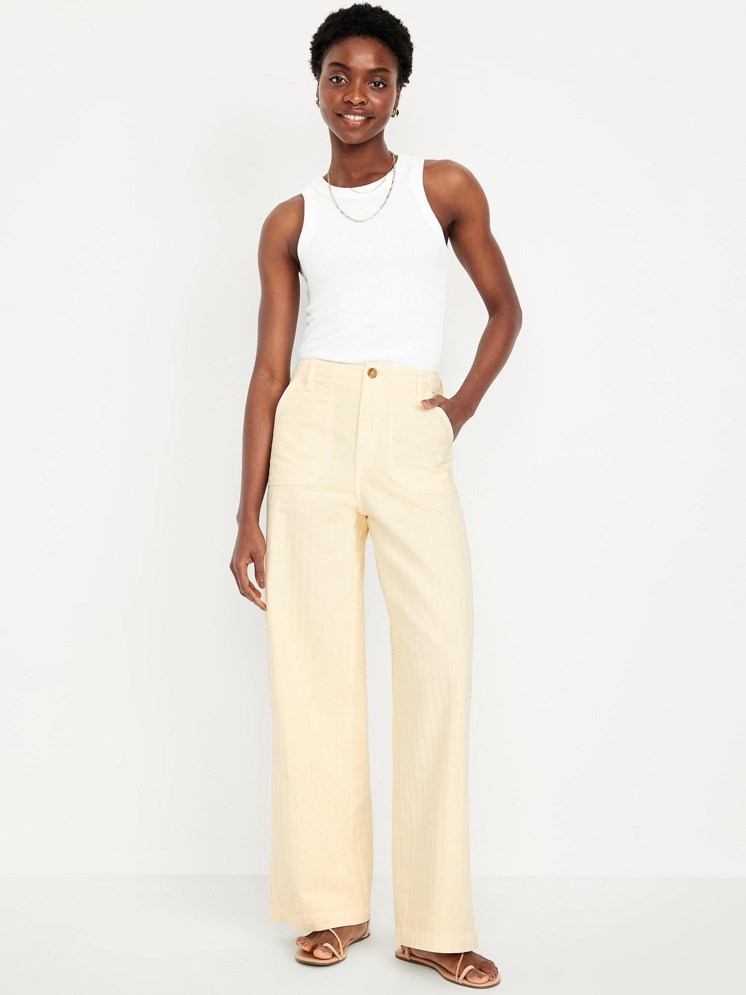 High-Waisted Baggy Wide-Leg Jeans