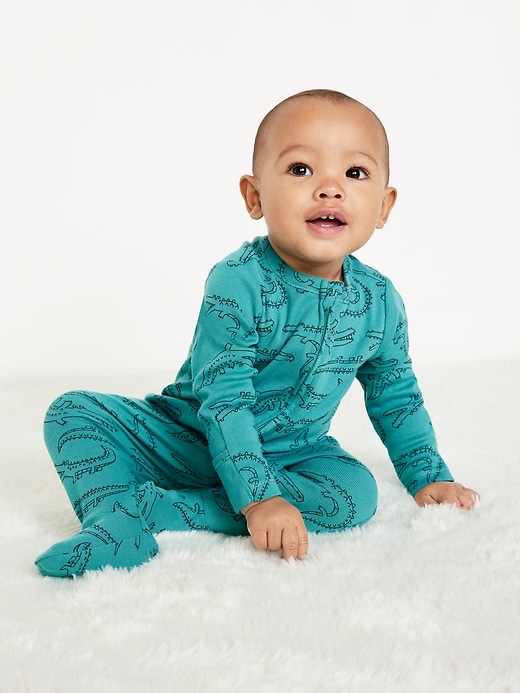 View large product image 1 of 1. 2-Way-Zip Sleep & Play Footed One-Piece for Baby