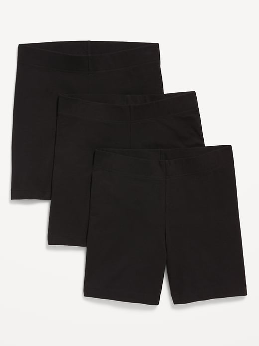 View large product image 1 of 1. High-Waisted Biker Shorts 3-Pack -- 6-inch inseam