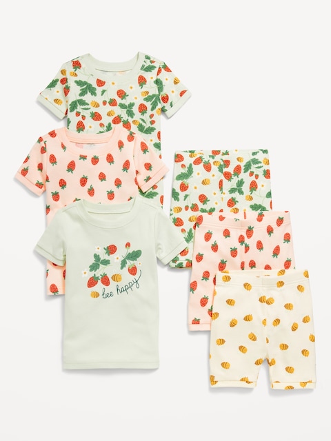 Snug-Fit Graphic Pajama 6-Piece Set for Toddler & Baby