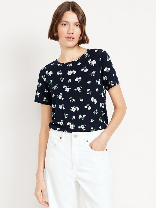 Image number 1 showing, Luxe Crew-Neck T-Shirt
