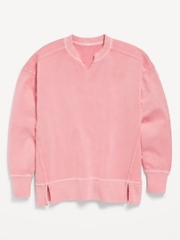 View large product image 3 of 4. Oversized French Terry Tunic Sweatshirt for Girls